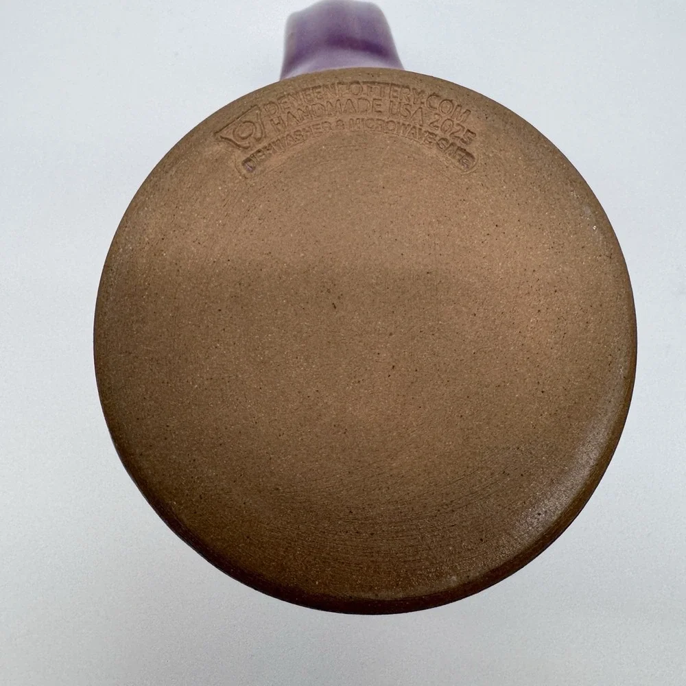 Deneen Pottery Coffee Mug Cup Another Broken Egg Cafe Clermont FL Purple
